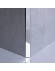 Guardacanto Prisma Cromo Brillante 12mm x 13mm x 2,5m 2
